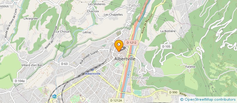 localisation de l'entreprise MADAME DELPHINE CLAUDEL  ALBERTVILLE