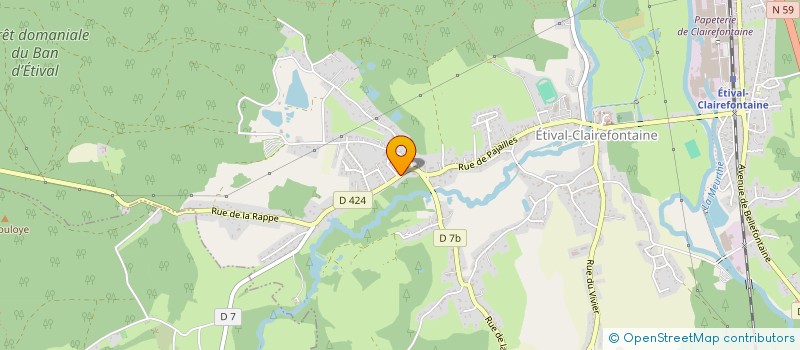 localisation de l'entreprise MADAME DELPHINE CLAVELIN  ETIVAL-CLAIREFONTAINE