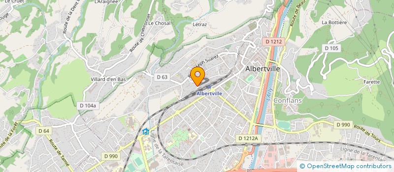 localisation de l'entreprise MADAME DELPHINE COMBE à ALBERTVILLE