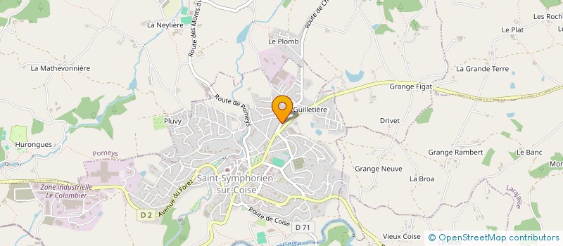 localisation de l'entreprise MADAME DELPHINE CONFORT  SAINT-SYMPHORIEN-SUR-COISE