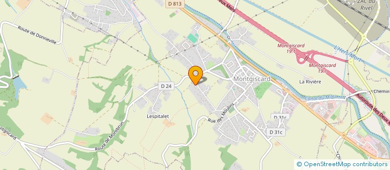localisation de l'entreprise MADAME DELPHINE DEBERGUE à MONTGISCARD
