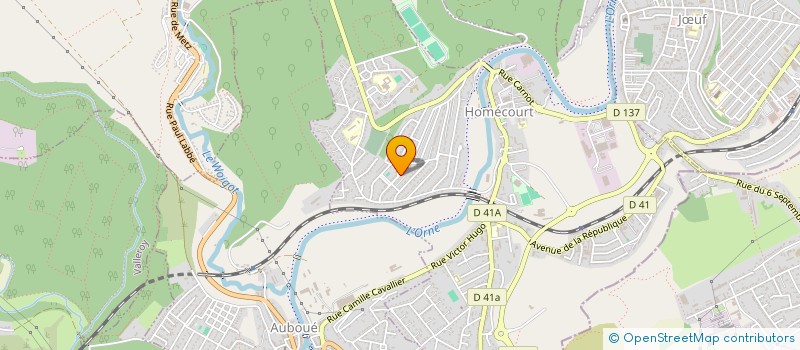 localisation de l'entreprise MADAME DELPHINE DEBRA  HOMECOURT