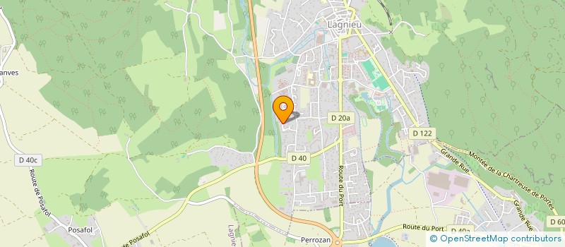 localisation de l'entreprise MADAME DELPHINE DELAMAIN  LAGNIEU