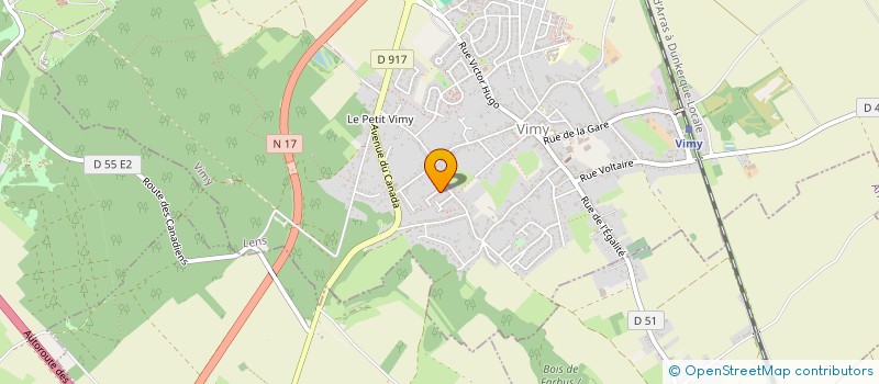 localisation de l'entreprise MADAME DELPHINE DELBE  VIMY