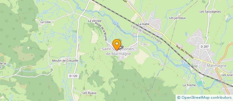 localisation de l'entreprise MADAME DELPHINE DELORME  SAINT-SYMPHORIEN-DE-MARMAGNE