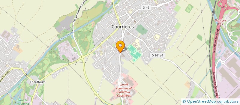 localisation de l'entreprise MADAME DELPHINE DELRUE  COURRIERES