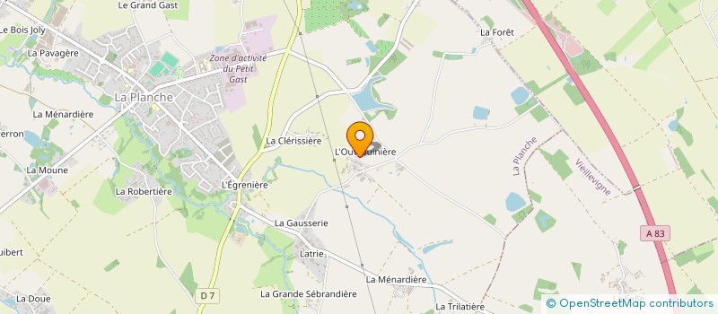 localisation de l'entreprise MADAME DELPHINE DENIAUD  LA PLANCHE