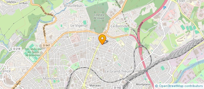 localisation de l'entreprise MADAME DELPHINE DORIAT à LIMOGES