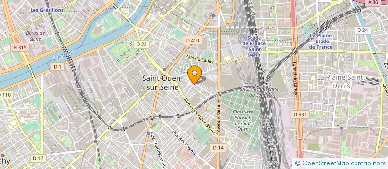 localisation de l'entreprise MADAME DELPHINE DUFLOS à SAINT-OUEN-SUR-SEINE