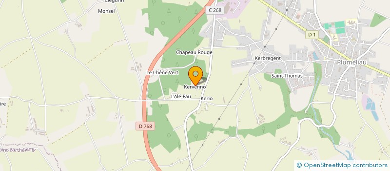 localisation de l'entreprise MADAME DELPHINE DUGUE  PLUMELIAU-BIEUZY