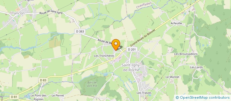 localisation de l'entreprise MADAME DELPHINE DURAND  SAINT-IGNY-DE-ROCHE