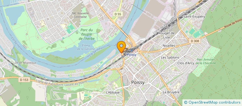 localisation de l'entreprise MADAME DELPHINE FRANC  POISSY