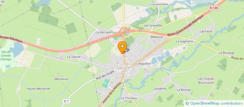 localisation de l'entreprise MADAME DELPHINE GALLERAND à GOUZON