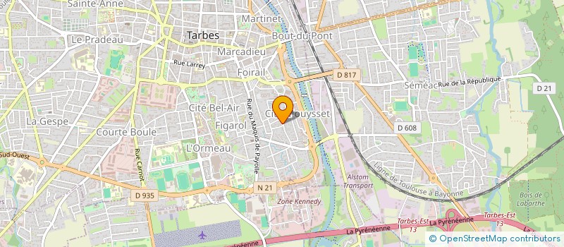 localisation de l'entreprise MADAME DELPHINE GIRARDEAU  TARBES
