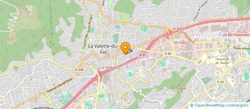 localisation de l'entreprise MADAME DELPHINE GRANIER à LA VALETTE-DU-VAR
