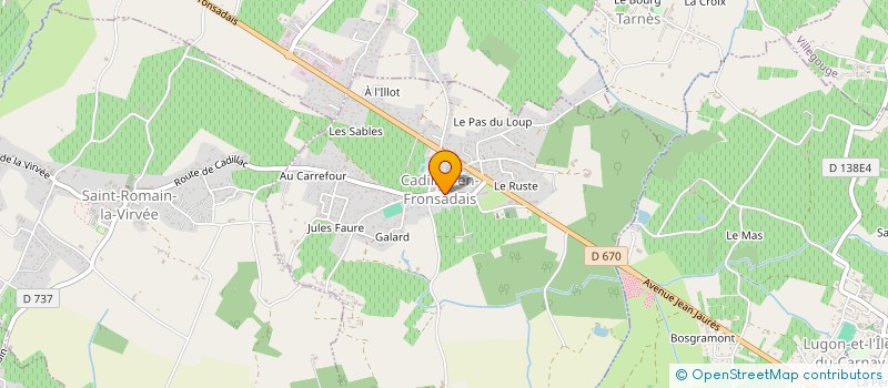 localisation de l'entreprise MADAME DELPHINE GREIL à CADILLAC-EN-FRONSADAIS