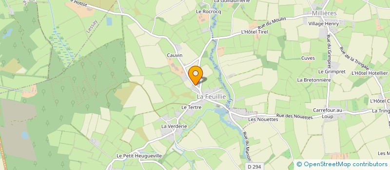 localisation de l'entreprise MADAME DELPHINE HEBERT  LA FEUILLIE