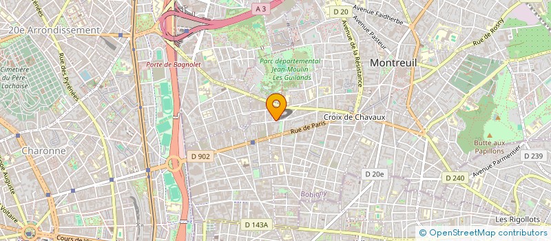 localisation de l'entreprise MADAME DELPHINE HIDALGO  MONTREUIL