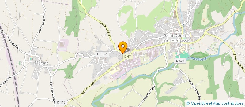 localisation de l'entreprise MADAME DELPHINE JULIEN à SAINT-DONAT-SUR-L'HERBASSE