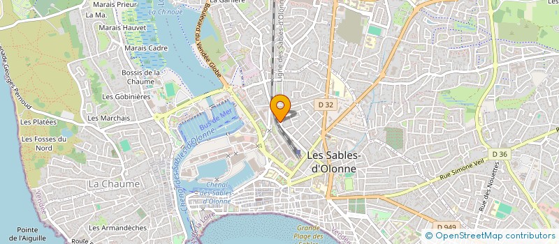 localisation de l'entreprise MADAME DELPHINE LANGLAIS à LES SABLES D'OLONNE