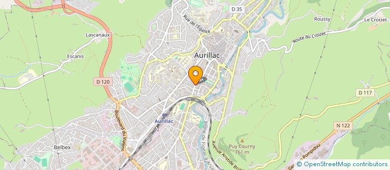 localisation de l'entreprise MADAME DELPHINE LAUBE à AURILLAC