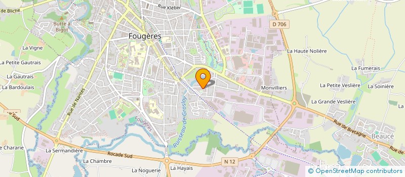 localisation de l'entreprise MADAME DELPHINE LECARRE  FOUGERES