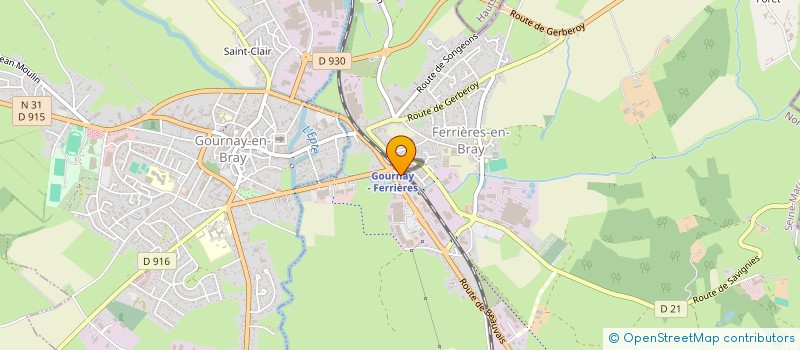 localisation de l'entreprise MADAME DELPHINE LESAGE  FERRIERES-EN-BRAY