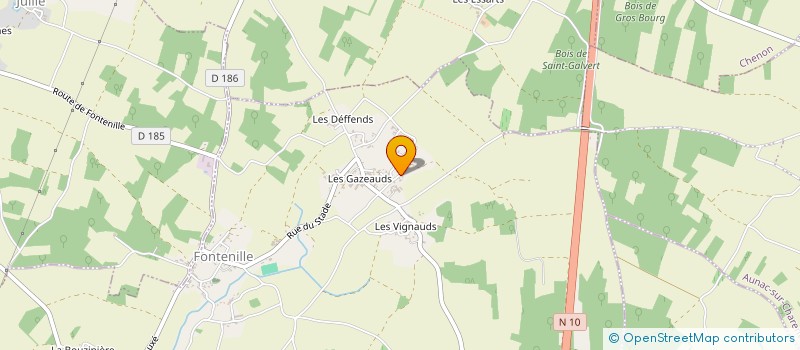 localisation de l'entreprise MADAME DELPHINE LEVERRIER  FONTENILLE