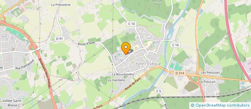 localisation de l'entreprise MADAME DELPHINE MALIN  YVRE-L'EVEQUE