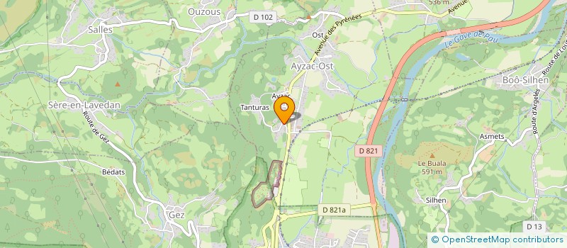 localisation de l'entreprise MADAME DELPHINE MIGNE  AYZAC-OST