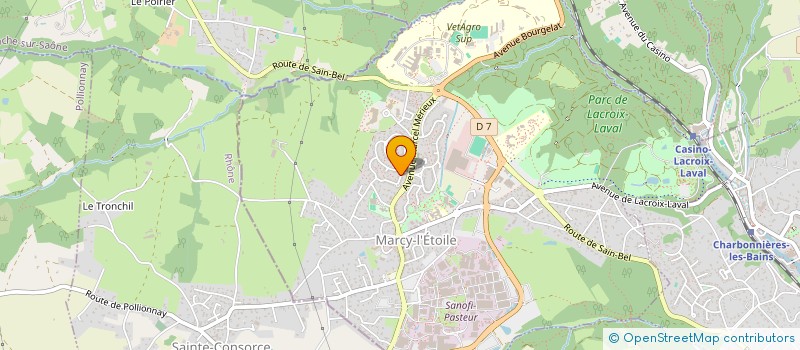 localisation de l'entreprise MADAME DELPHINE MONBABUT  SAINTE-FOY-LES-LYON