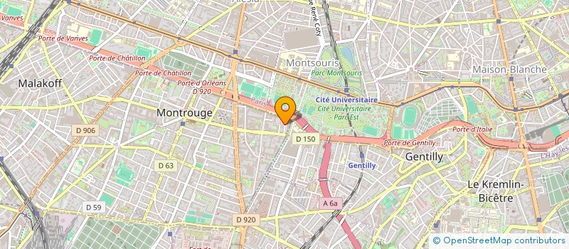 localisation de l'entreprise MADAME DELPHINE MUGNIER  MONTROUGE