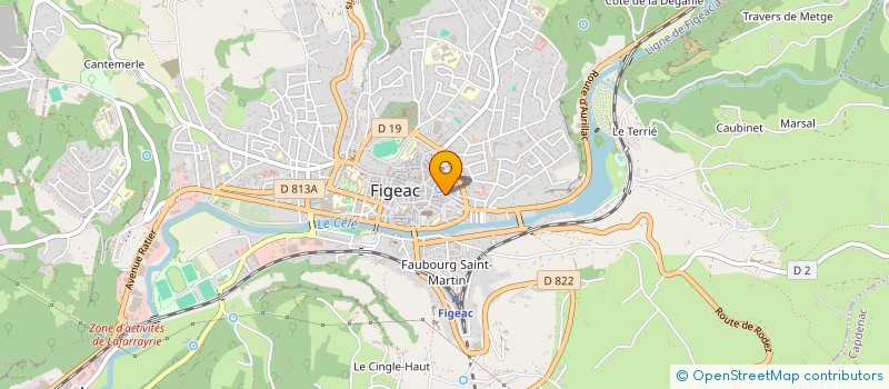 localisation de l'entreprise MADAME DELPHINE PELAPRAT  FIGEAC