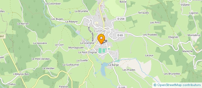 localisation de l'entreprise MADAME DELPHINE PERDEREAU  CUNLHAT