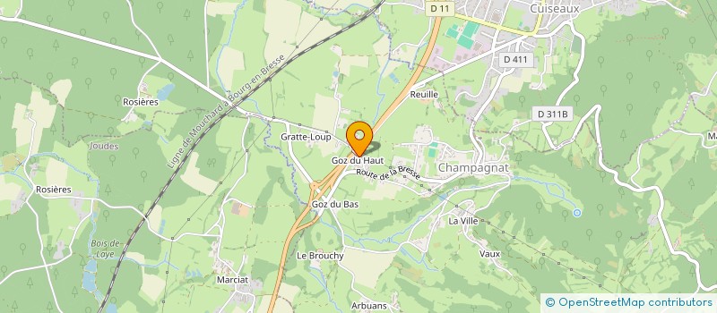 localisation de l'entreprise MADAME DELPHINE PERRIN  CHAMPAGNAT