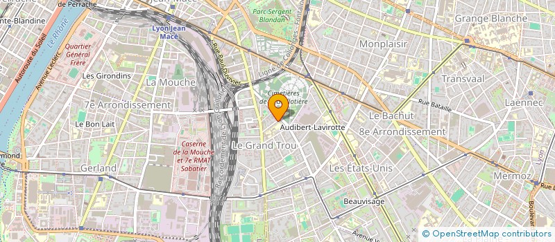 localisation de l'entreprise MADAME DELPHINE PERRIN  LYON 8EME