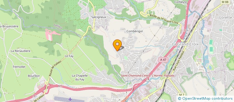 localisation de l'entreprise MADAME DELPHINE PETIOT  LA GRAND-CROIX