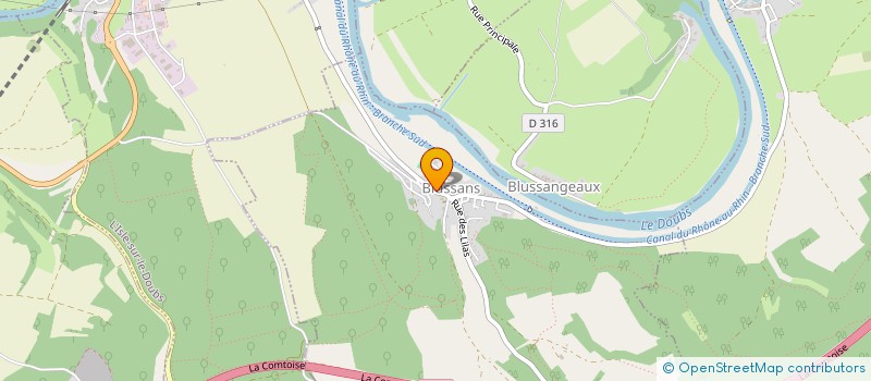 localisation de l'entreprise MADAME DELPHINE PONCOT  BLUSSANS