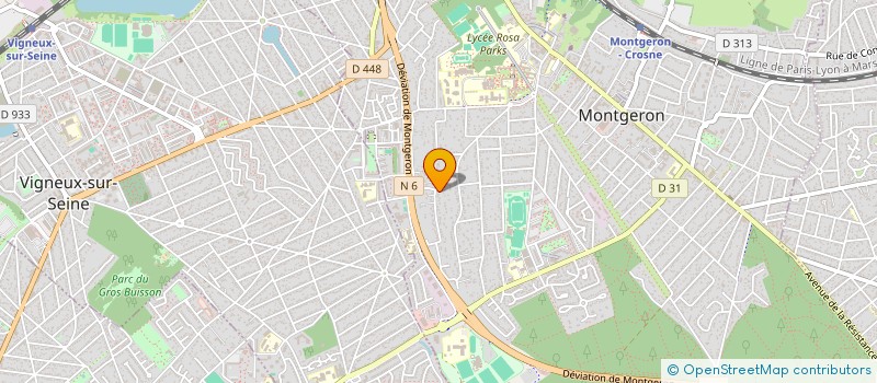 localisation de l'entreprise MADAME DELPHINE POUENAT à MONTGERON