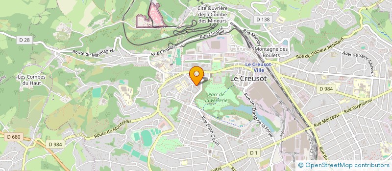 localisation de l'entreprise MADAME DELPHINE PRIVAT à LE CREUSOT