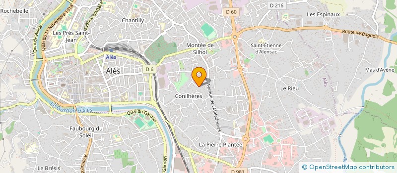 localisation de l'entreprise MADAME DELPHINE RENOUARD  ALES