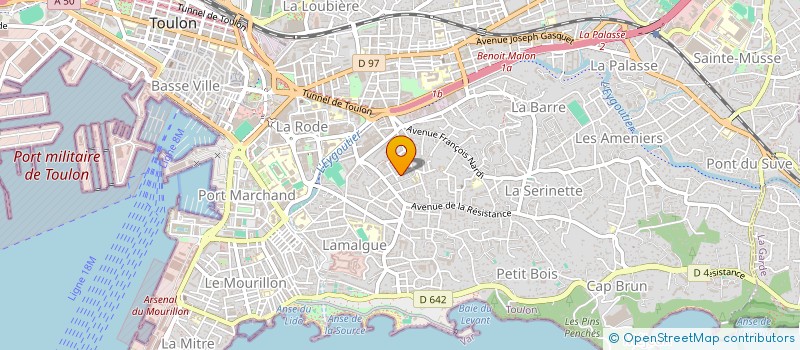 localisation de l'entreprise MADAME DELPHINE REYMOND  TOULON