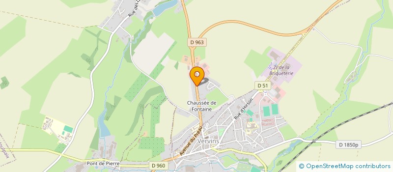 localisation de l'entreprise MADAME DELPHINE ROGER  VERVINS