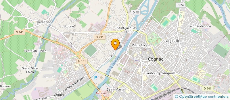 localisation de l'entreprise MADAME DELPHINE RONDEAU à COGNAC