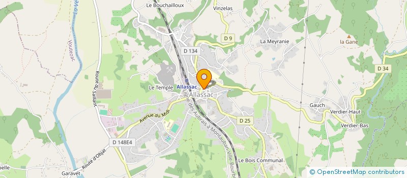 localisation de l'entreprise MADAME DELPHINE ROQUES à ALLASSAC