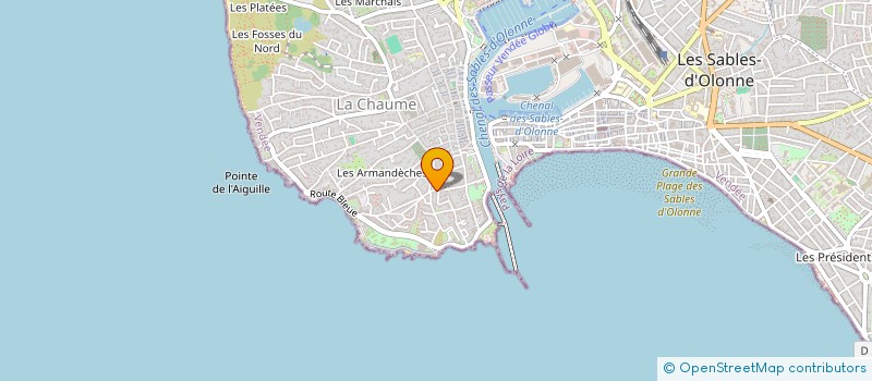 localisation de l'entreprise MADAME DELPHINE ROUGERON  LES SABLES D'OLONNE