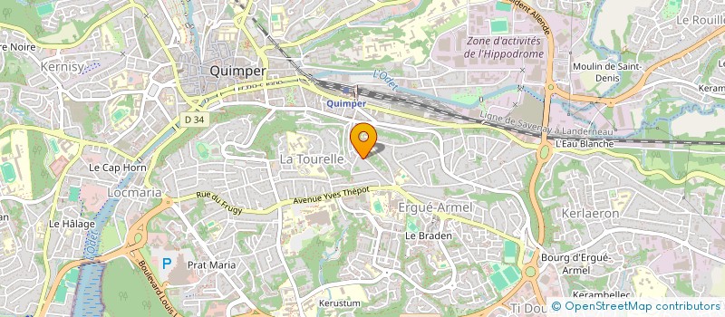 localisation de l'entreprise MADAME DELPHINE ROUSSEAU à QUIMPER