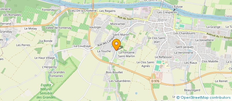 localisation de l'entreprise MADAME DELPHINE SATIZELLE  BLERE