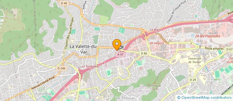 localisation de l'entreprise MADAME DELPHINE THUAIRE à LA VALETTE-DU-VAR