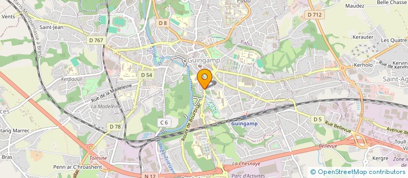 localisation de l'entreprise MADAME DELPHINE TOUDIC  GUINGAMP